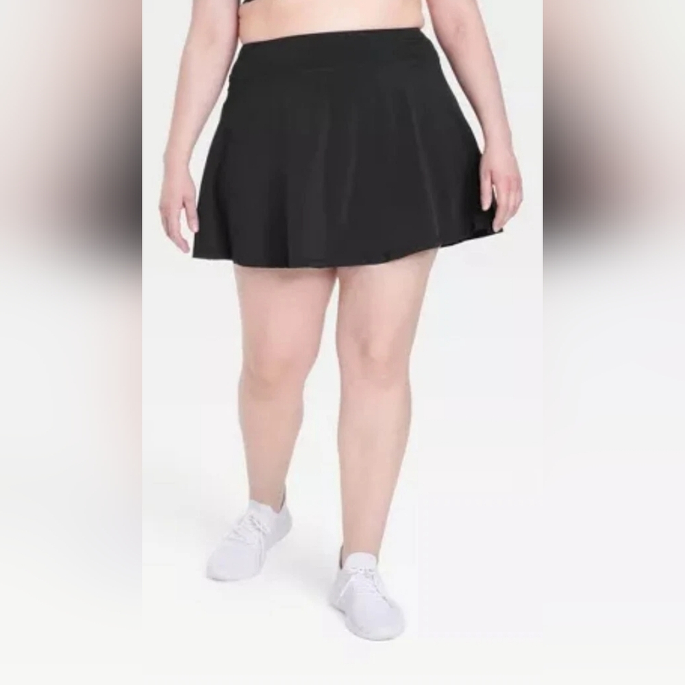 NEW All in Motion Black Mini Skort / Swim Skirt 4X
